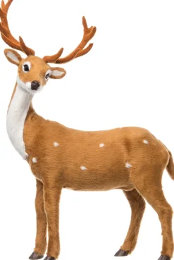 Intratuin Hirsch Plüsch 22 x 10 x 26 cm braun / weiß