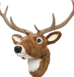 Intratuin Hirschkopf Plüsch 26 x 32 x 16 cm braun