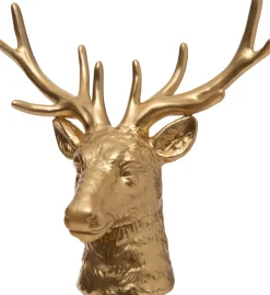 Intratuin Hirschkopf Porzellan Minto gold 12,8 x 6,5 x 12,5 cm