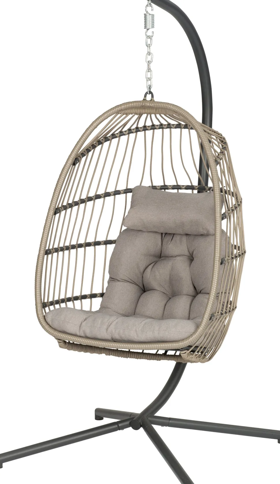 Intratuin Hängesessel mit Gestell klappbar Pax grau