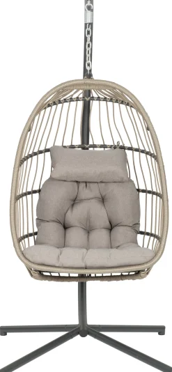 Intratuin Hängesessel mit Gestell klappbar Pax grau