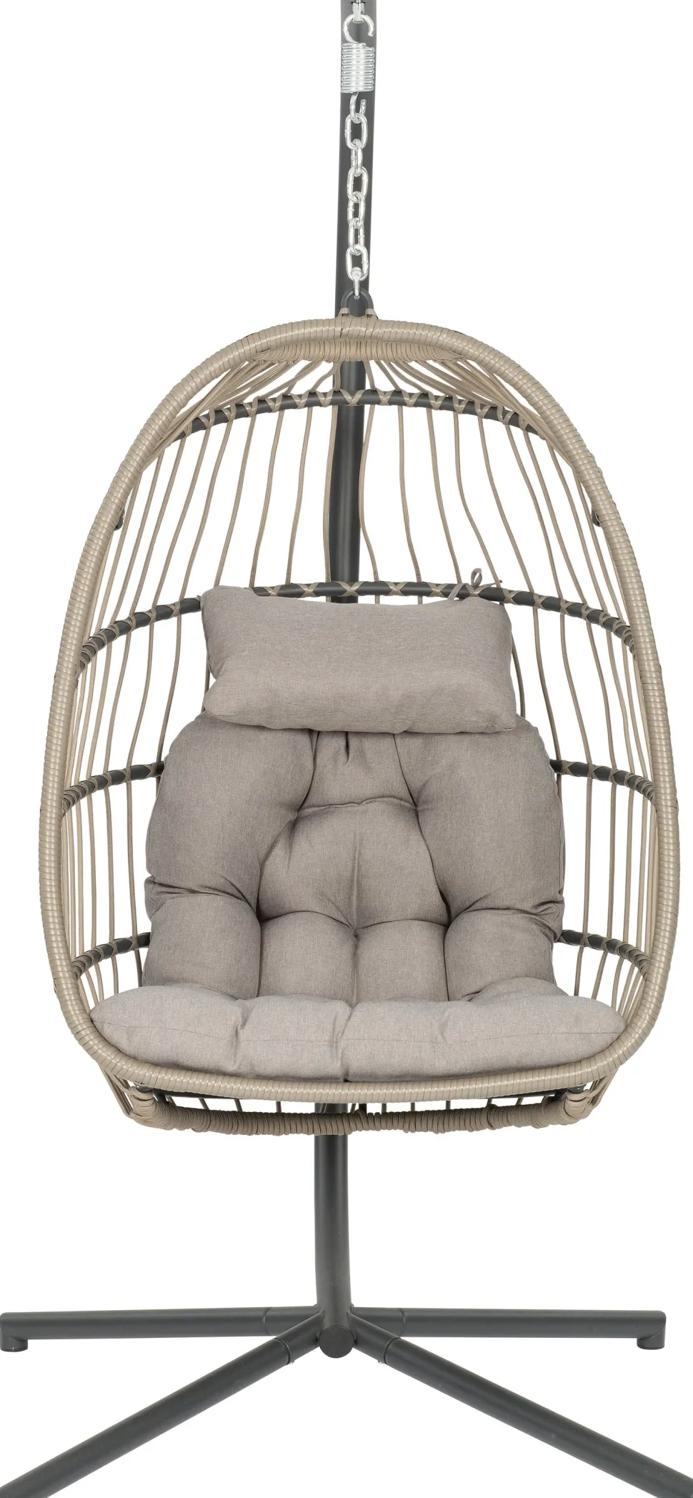 Intratuin Hängesessel mit Gestell klappbar Pax grau