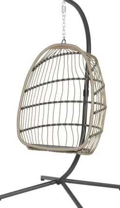 Intratuin Hängesessel mit Gestell klappbar Pax grau