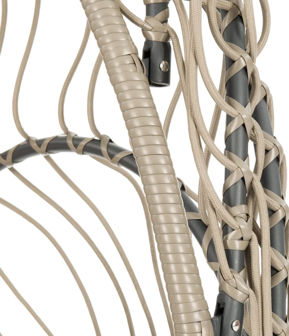 Intratuin Hängesessel mit Gestell klappbar Pax grau