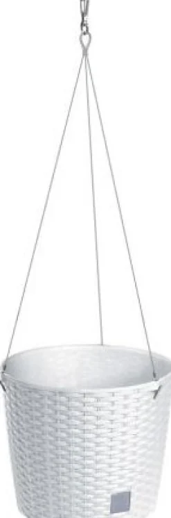 Intratuin Hängetopf Rato weiß D 25,6 H 21,9 cm