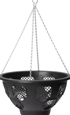 Intratuin Hängetopf schwarz 36 x 36 x 39 cm