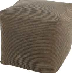 Intratuin Hocker Rib taupe 45 x 45 x 45 cm