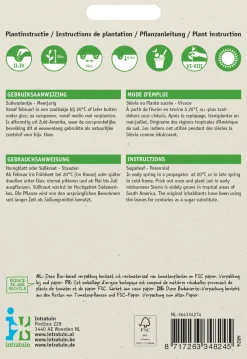 Intratuin Honigblatt / Süßkraut (Stevia reboudiana) Samen