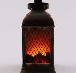 Intratuin Kamin schwarz / gold 10,4 x 10,4 x 24 cm