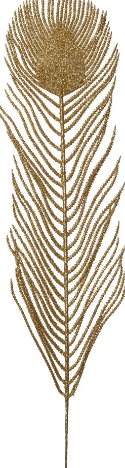 Intratuin kerststeker Feder 51 cm gold