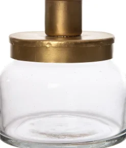 Intratuin Kerzenständer mit Glasgefäß gold D 8 H 10 cm