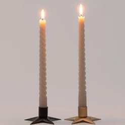 Intratuin Kerzenständer Stern D 9,5 H 3,5 cm zwart