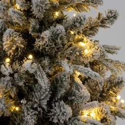 Intratuin künstlicher Weihnachtsbaum Tronk verschneit auf Stamm mit 250 Lampen warmweiß D 79 H 210 cm