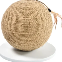 Intratuin Kratzkugel braun/weiß D 25 H 30 cm