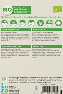 Intratuin Krauser Kopfsalat (Lactuca sativa 'Lollo Rosso') (BIO) Samen