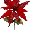 Intratuin Kunstblume Weihnachtsstern mit Glitzer rot 55 cm