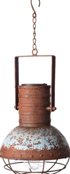 Intratuin LED Solarleuchte D 20 H 49,5 cm rostblau