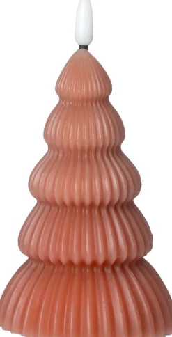 Intratuin LED Stumpenkerze Weihnachtsbaum Juna dunkelbraun D 8 H 13,5 cm