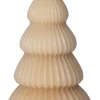 Intratuin LED Stumpenkerze Weihnachtsbaum Juna hellbraun D 8,5 H 17,5 cm