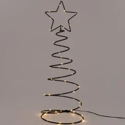 Intratuin Lichterkette Stern-Spirale mit 60 LEDs warmweiß D 20 H 56 cm