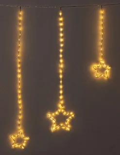 Intratuin Lichtervorhang Sterne mit 364 LEDs warmweiß 2 m