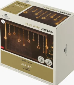 Intratuin Lichtervorhang Sterne mit 364 LEDs warmweiß 2 m