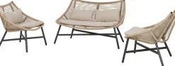 Intratuin Lounge-Set Saar 4-Sitzer Rattan natur