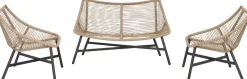 Intratuin Lounge-Set Saar 4-Sitzer Rattan natur