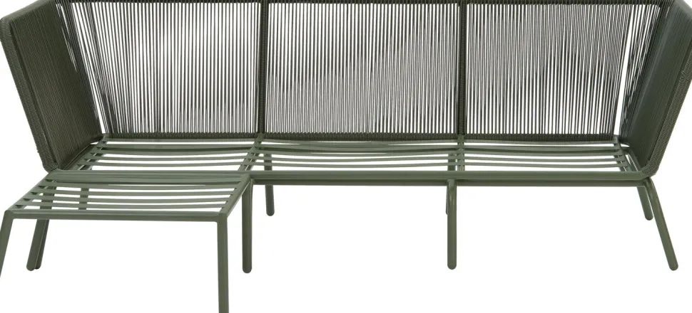 Intratuin Loungesofa Iris 3-Sitzer mit Chaiselongue grün