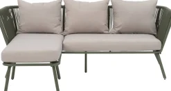 Intratuin Loungesofa Iris 3-Sitzer mit Chaiselongue grün