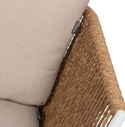 Intratuin Loungesofa 3-Sitzer Iris mit Chaiselongue natur / weiß