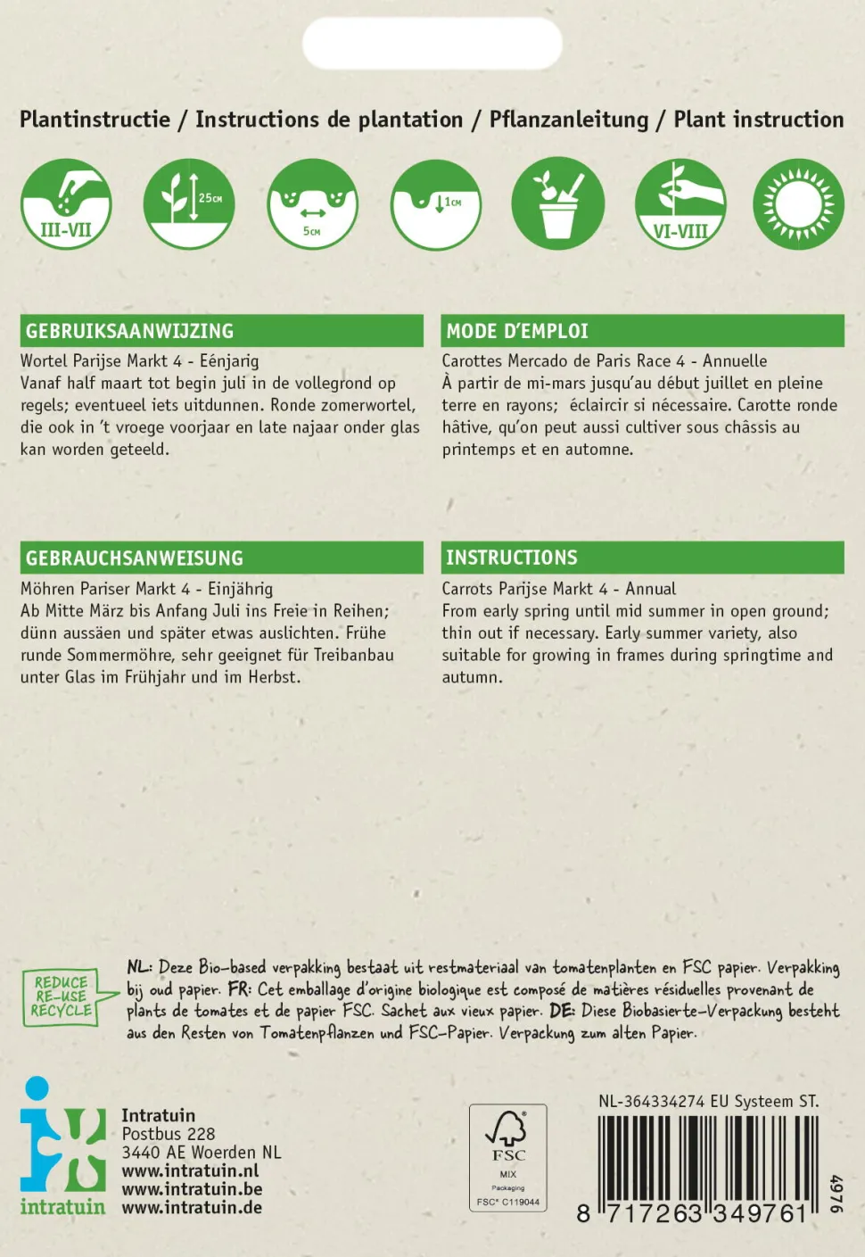 Intratuin Möhren rund (Daucus carota 'Pariser Markt') Samen