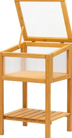 Intratuin Mini-Gewächshaus hoch Susz naturell 59 x 52 x 96 cm