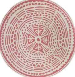 Intratuin Outdoor-Teppich Decor rund rosa D 180 cm