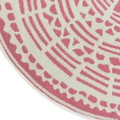 Intratuin Outdoor-Teppich Decor rund rosa D 180 cm