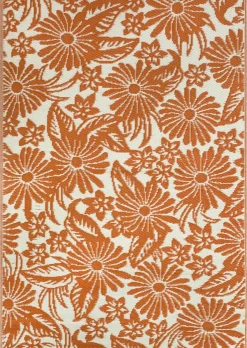 Intratuin Outdoor-Teppich Bloom orange 180 x 120 cm