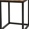 Intratuin Pflanzenhocker Flynn schwarz / Holz 25 x 25 x 31 cm