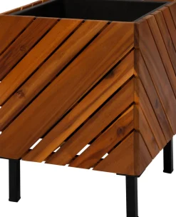 Intratuin Pflanzkübel Acacia naturell 32 x 32 x 42 cm