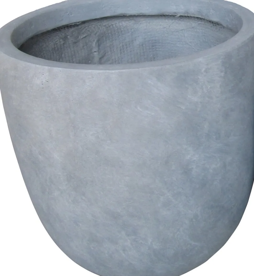 Intratuin Pflanzkübel Eiform D 43 H 41 cm grau