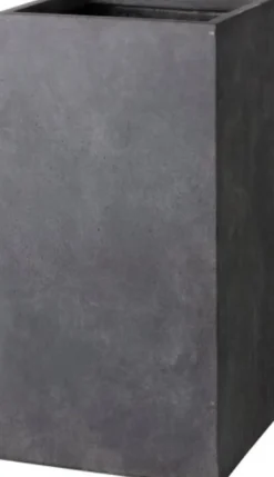 Intratuin Pflanzkübel Kubus hoch 34 x 34 x 70 cm anthrazit