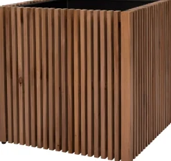 Intratuin Pflanzkübel Latten natur 51 x 51 x 50 cm