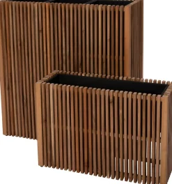 Intratuin Pflanzkübel Latten natur 90 x 33 x 90 cm