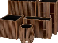 Intratuin Pflanzkübel Latten natur 90 x 33 x 90 cm