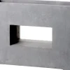 Intratuin Pflanzkübel mit Fenster 75 x 27 x 52 cm grau