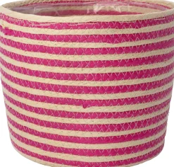 Intratuin Pflanzkorb Elias natur/rosa D 22 H 17 cm