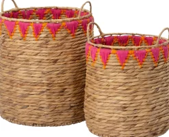 Intratuin Pflanzkorb Maci naturell / rosa D 33 H 40 cm