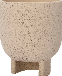 Intratuin Pflanzschale mit Fuß Loan creme D 14 H 16,5 cm