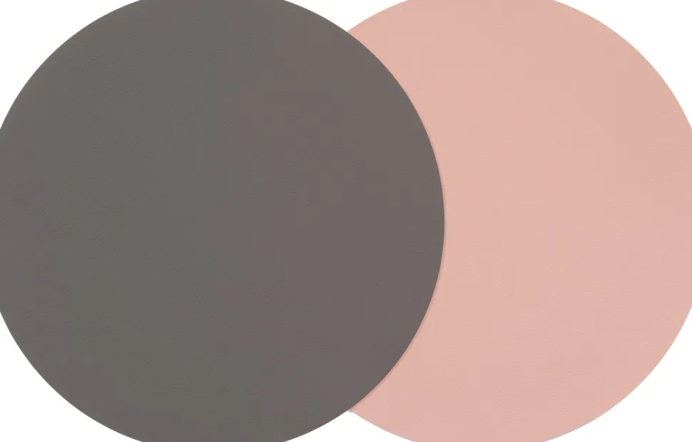 Intratuin Placemat Polly 2er-Set rund grau D 38 cm