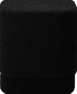Intratuin Pouf Bobo schwarz 42 x 42 x 45 cm
