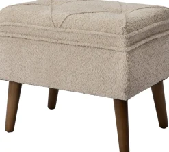 Intratuin Pouf Ned crème 105 x 40 x 46 cm